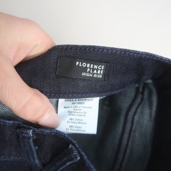 Veronica Beard Florence Flare Jeans with Chains Dark Wash Size 27 - Picture 9 of 15